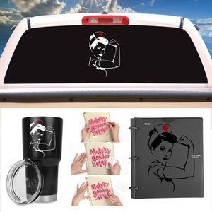 5-6" STRONG ARM NURSE VINYL CAR DECAL
